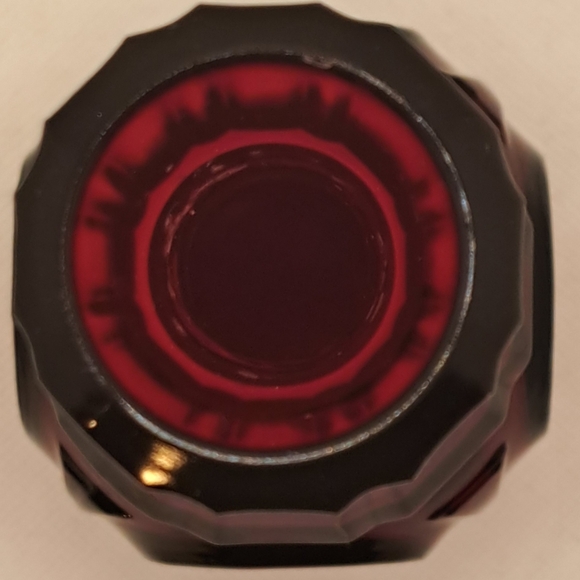 Vintage WHEATON MCM Ruby Red Bullseye 9" Glass Bud Vase Personally Engraved - Picture 9 of 11